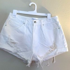 NWOT White Denim Shorts